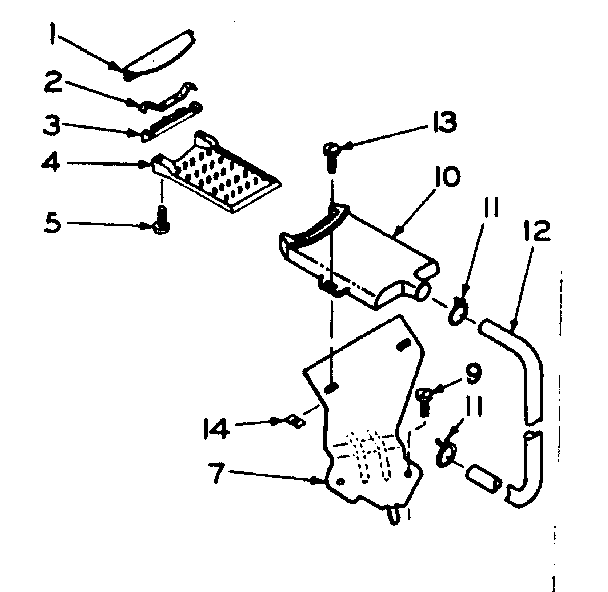 Kenmore 1106504401 filter assembly diagram