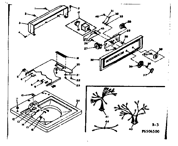 Kenmore 1106505550 top and console assembly diagram