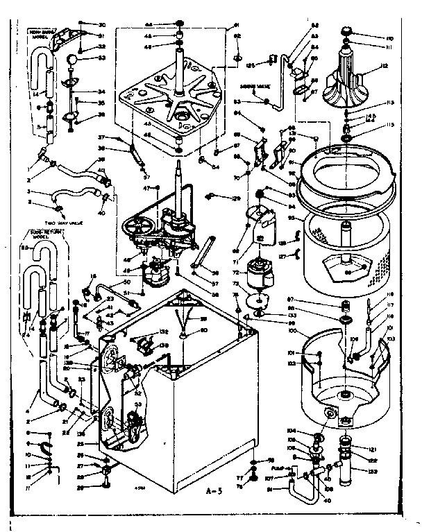 Kenmore 1106504750 machine sub-assembly diagram