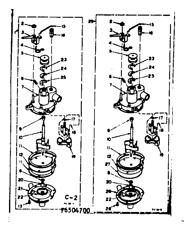 Kenmore 1106504750 pump assembly diagram