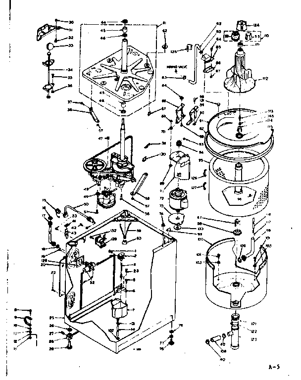 Kenmore 1106504802 machine sub-assembly diagram