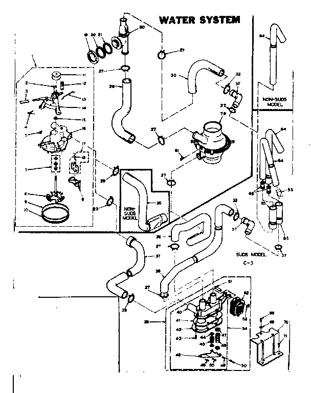 Kenmore 1106504805 water system diagram