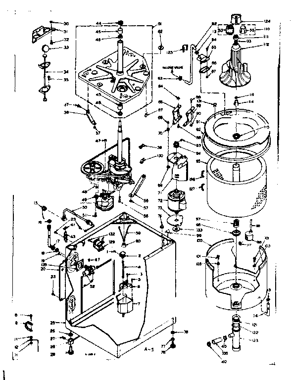 Kenmore 1106504858 machine sub-assembly diagram