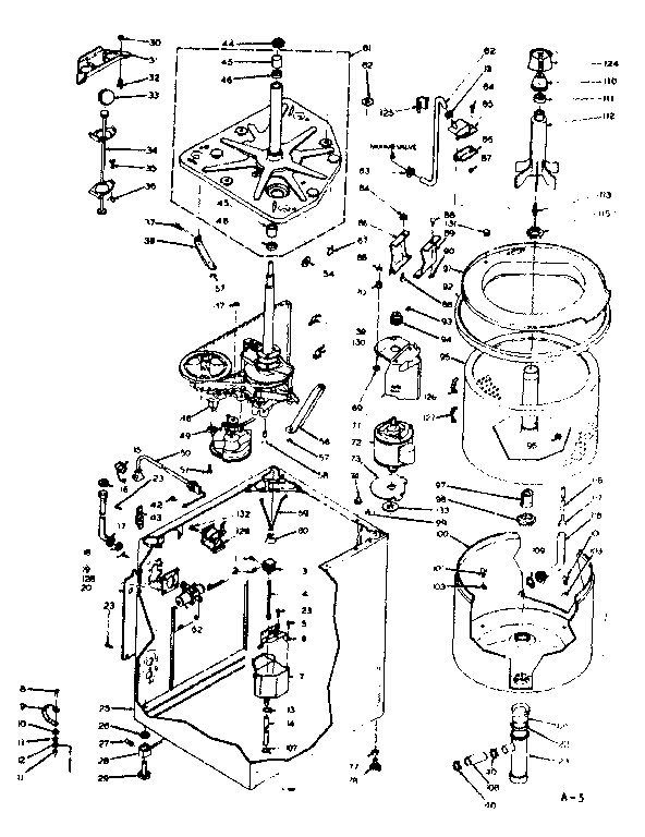 Kenmore 1106505900 machine sub-assembly diagram
