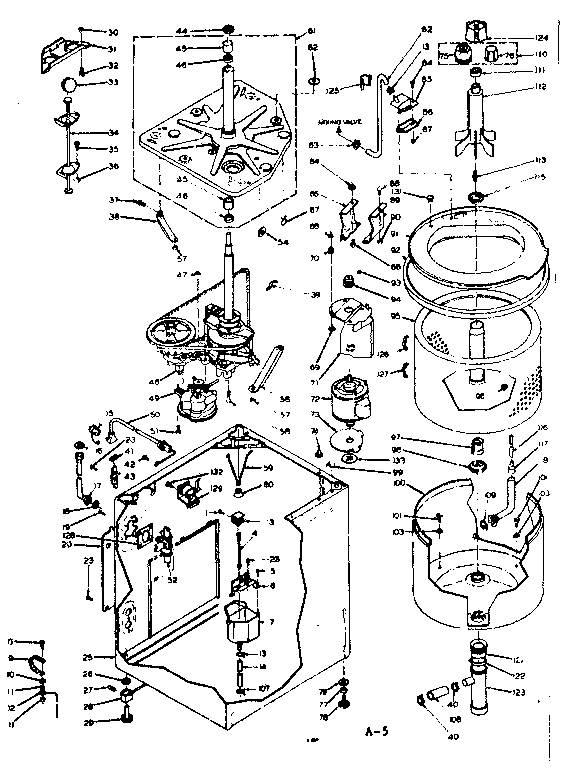 Kenmore 1106505901 machine sub-assembly diagram