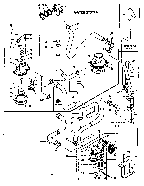 Kenmore 1106505952 water system diagram
