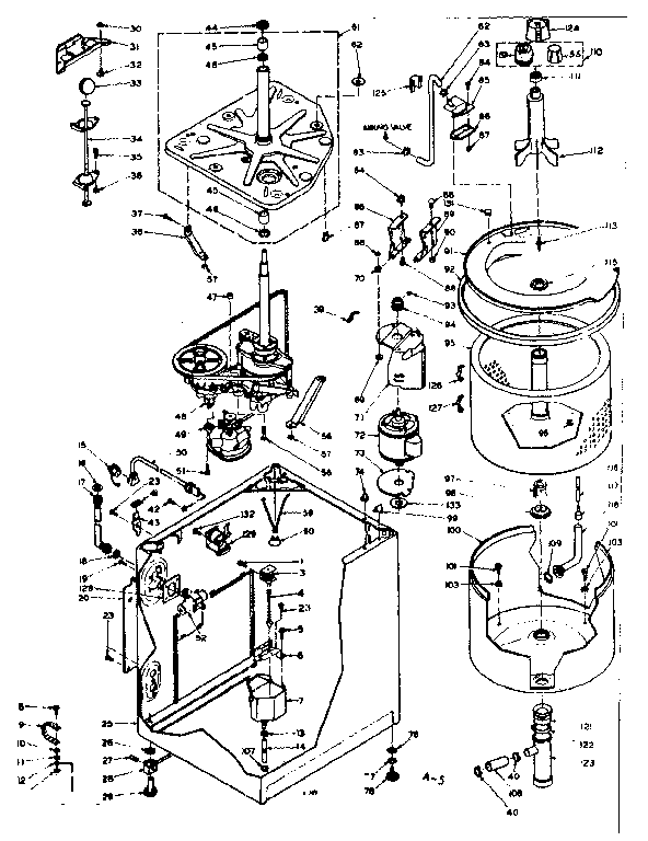 Kenmore 1106505954 machine sub-assembly diagram