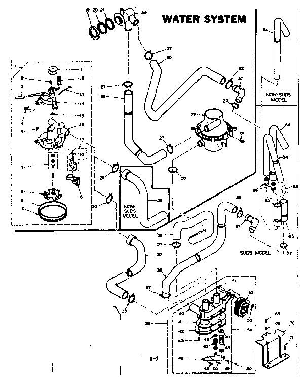 Kenmore 1106505954 water system diagram