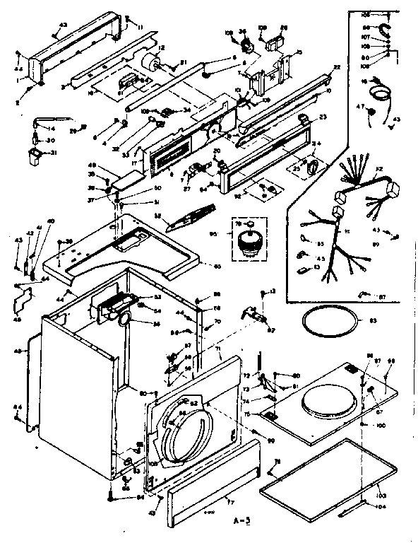 Kenmore 1106507930 machine sub-assembly diagram