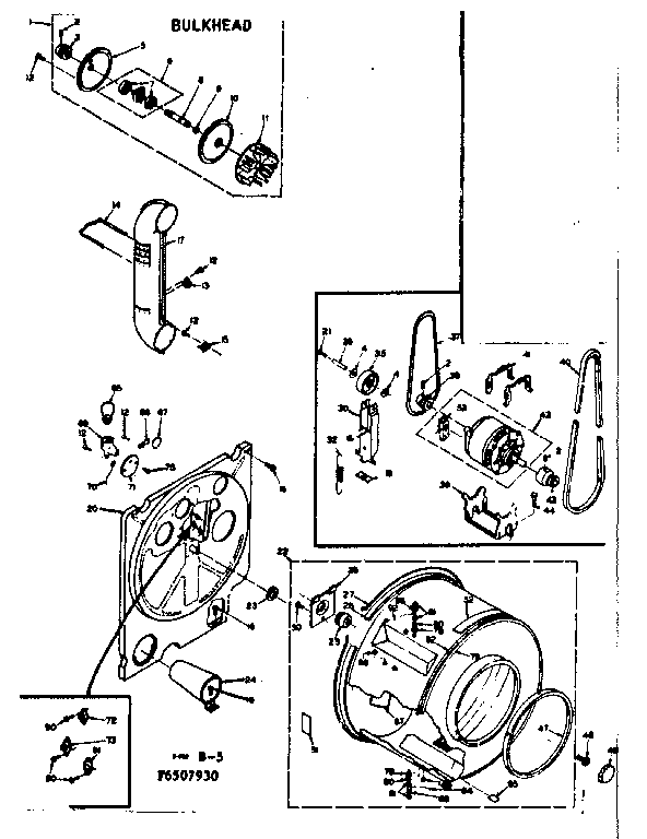 Kenmore 1106507930 bulkhead assembly diagram