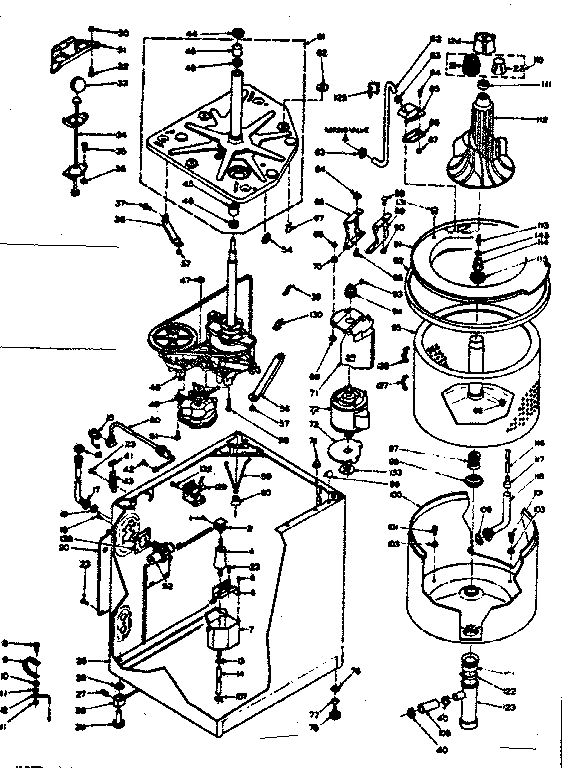 Kenmore 1106515750 machine sub-assembly diagram