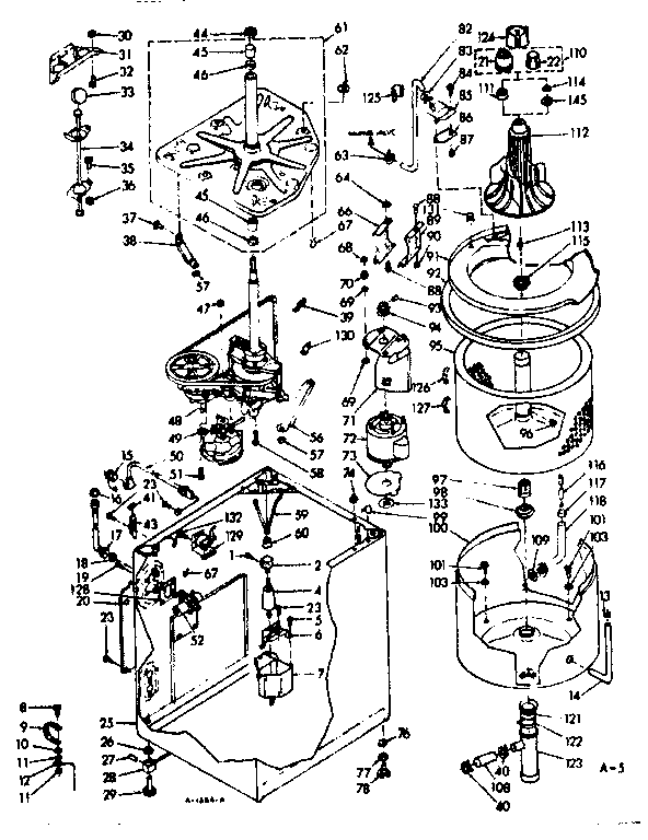 Kenmore 1106514713 machine sub-assembly diagram