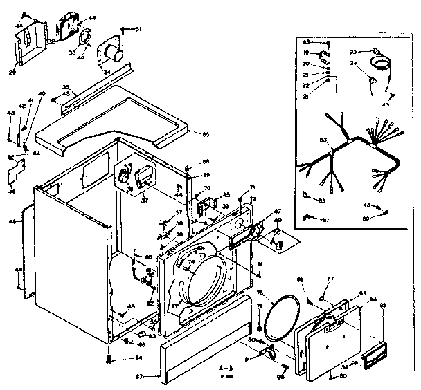 Kenmore 1106517402 machine sub-assembly diagram