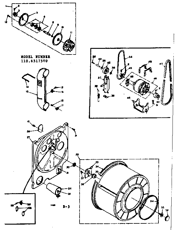 Kenmore 1106517500 bulkhead assembly diagram