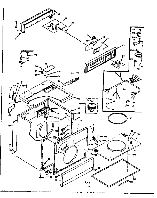 Kenmore 1106517700 machine sub-assembly diagram