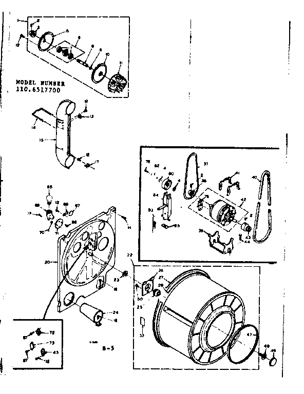 Kenmore 1106517700 bulkhead assembly diagram