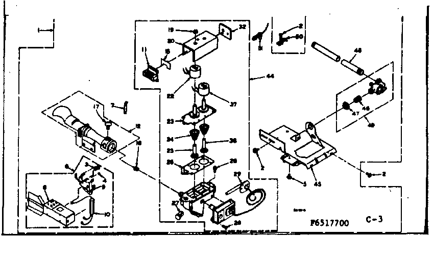 Kenmore 1106517700 burner assembly diagram