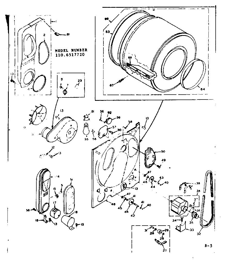 Kenmore 1106517720 bulkhead assembly diagram