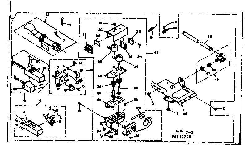 Kenmore 1106517720 burner assembly diagram