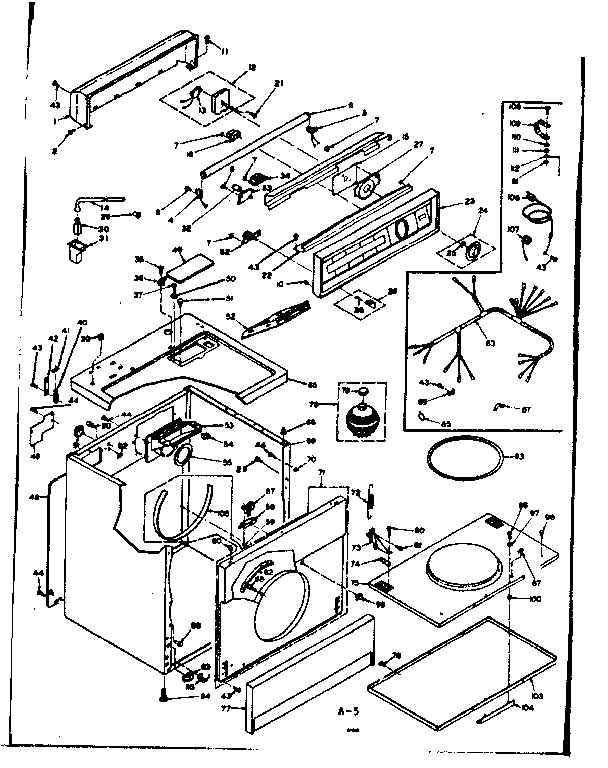 Kenmore 1106517801 machine sub-assembly diagram