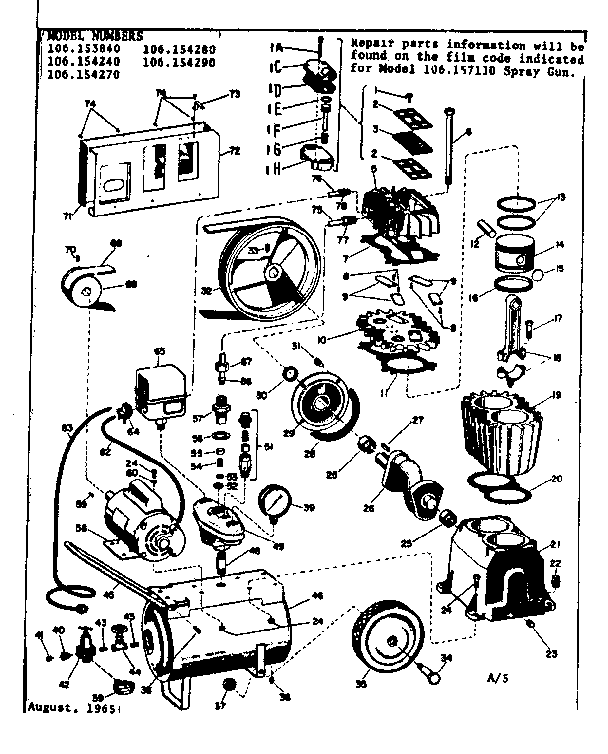 Craftsman 106154280 replacement parts diagram