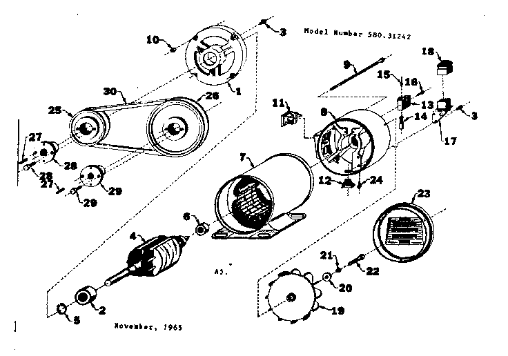 Craftsman 58031242 stator assembly diagram