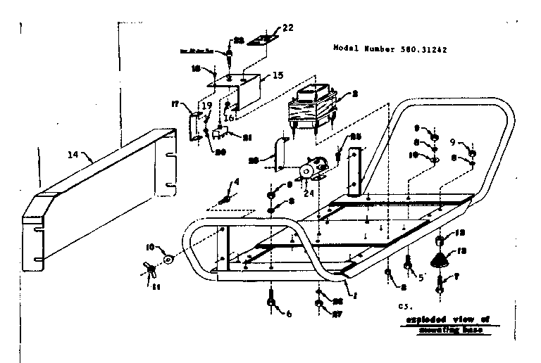 Craftsman 58031242 mounting base diagram