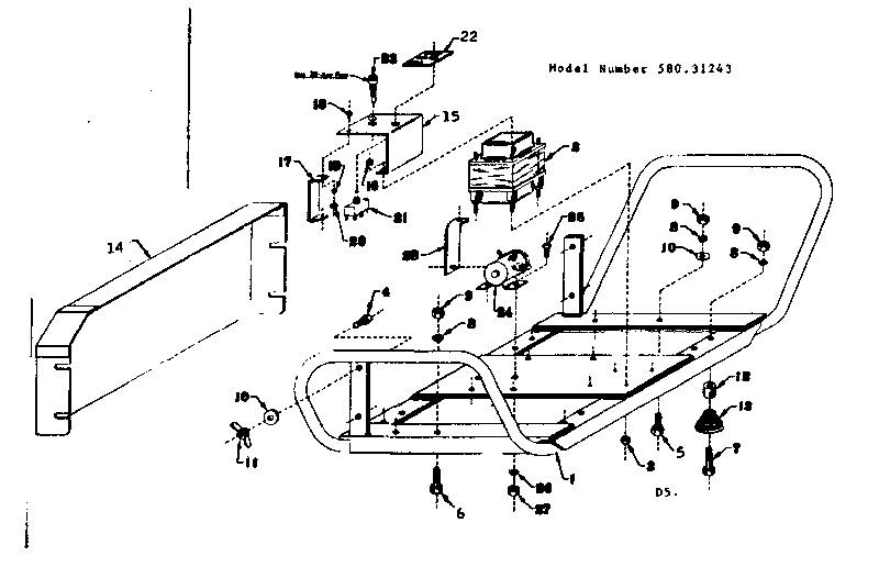 Craftsman 58031243 mounting base diagram