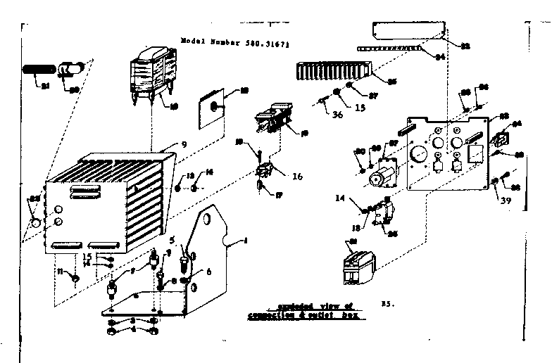 Craftsman 58031671 connection & outlet box diagram