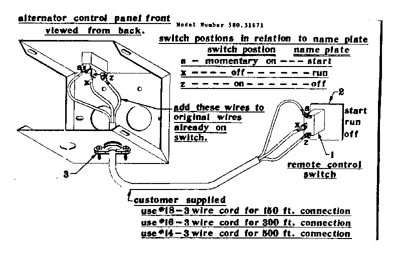Craftsman 58031671 connecting remote control switch diagram