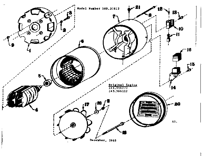 Craftsman 58031813 stator assembly diagram