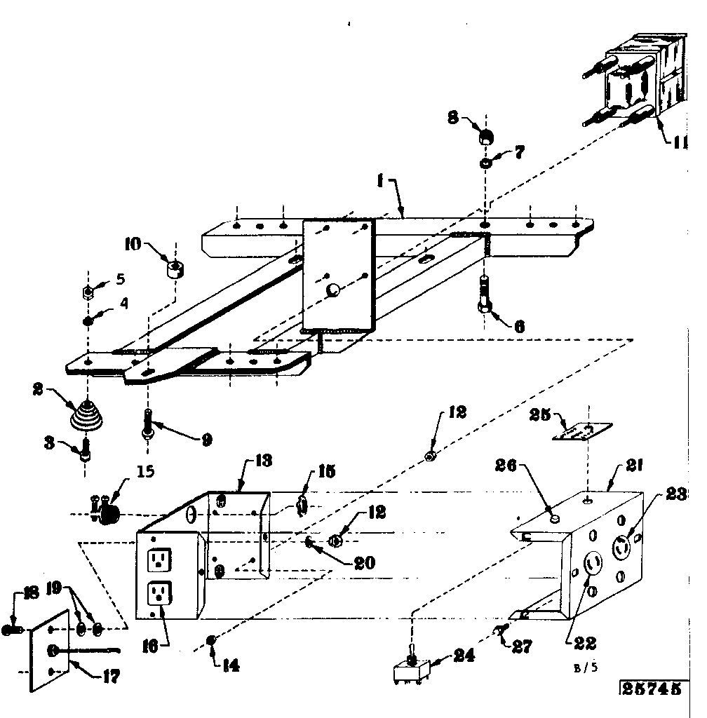 Craftsman 58031891 mounting base diagram