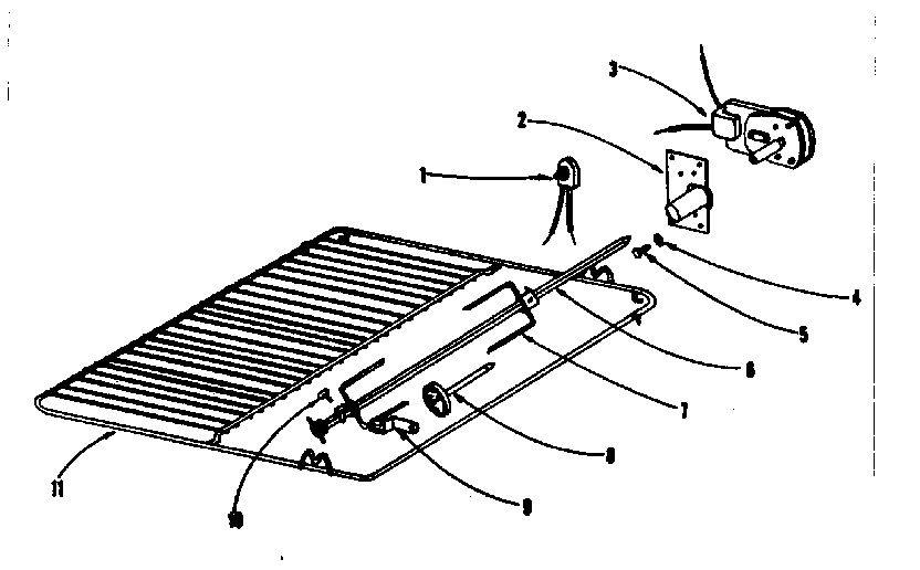 Kenmore 101903610 accessory-rotisserie diagram