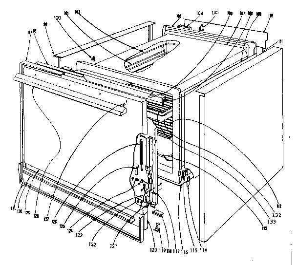 Kenmore 101903610 lower oven section diagram