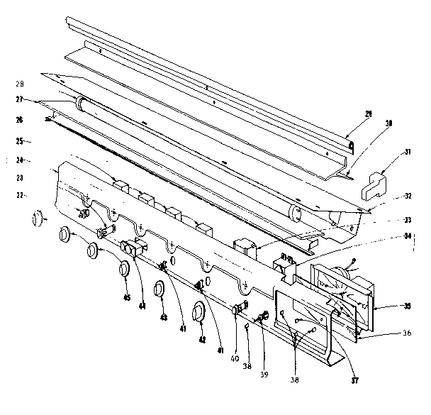 Kenmore 101992630 control panel section diagram