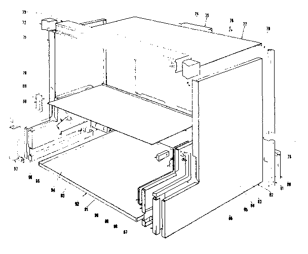 Kenmore 101992630 main structure section diagram