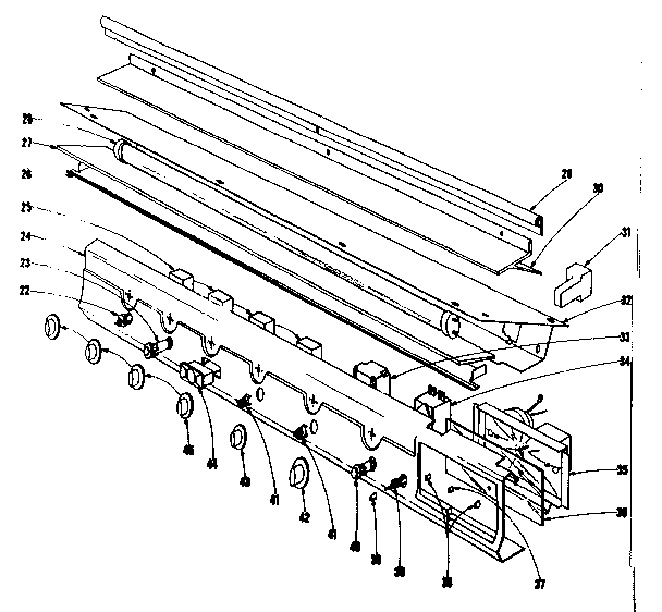 Kenmore 101912632 control panel section diagram