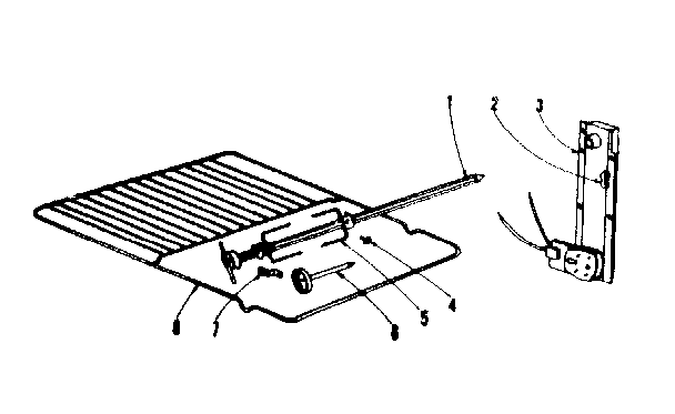 Kenmore 101912632 optional rotisserie - model 101.99263 diagram