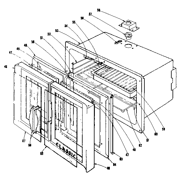 Kenmore 101912632 oven section diagram