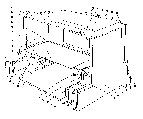 Kenmore 101912632 main structure section diagram
