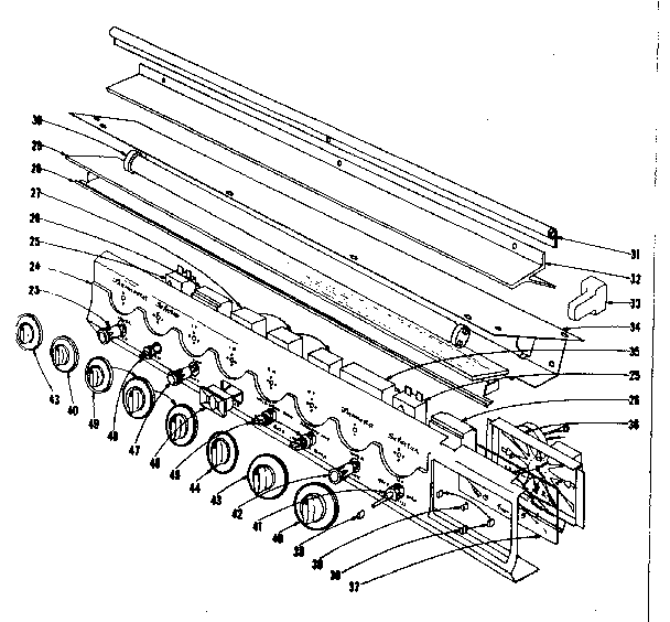 Kenmore 101913635 control panel section diagram