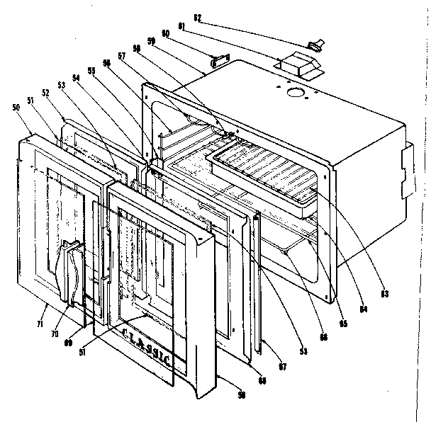 Kenmore 101913635 oven section diagram