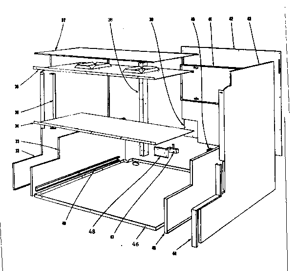 Kenmore 101905610 main structure section diagram