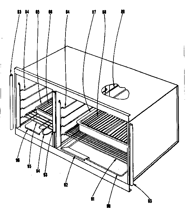 Kenmore 101905610 oven assembly section diagram
