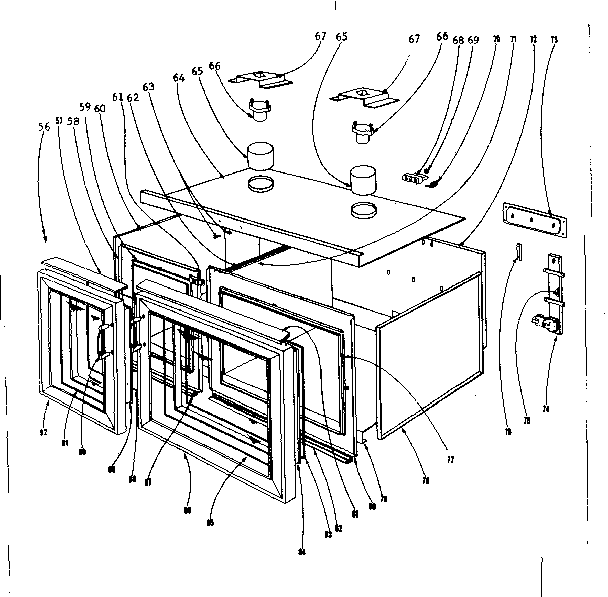 Kenmore 101906610 oven structure diagram