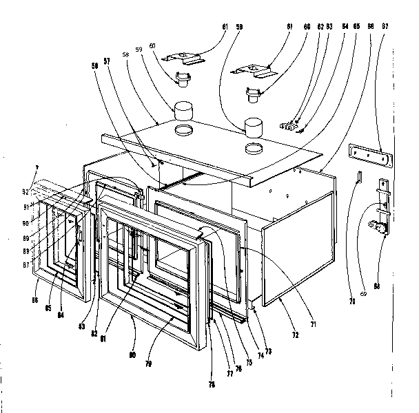 Kenmore 101906620 oven structure diagram