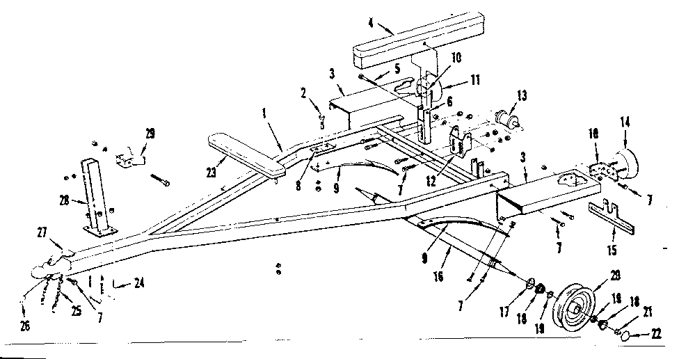 Sears 37161951 boat trailer diagram