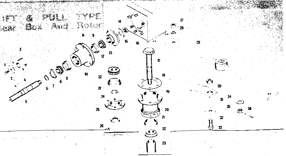 Craftsman 74778552 lift & pull type: gear box and rotor diagram