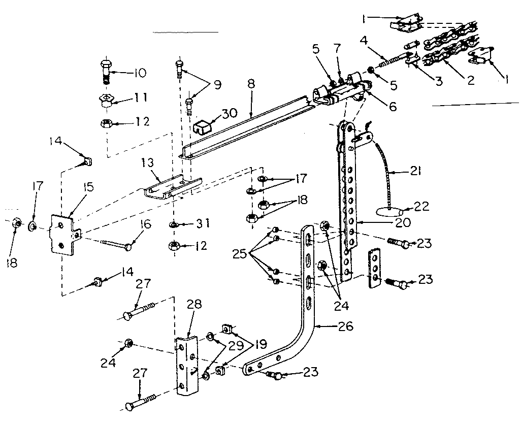 Craftsman 139655571 rail assembly diagram