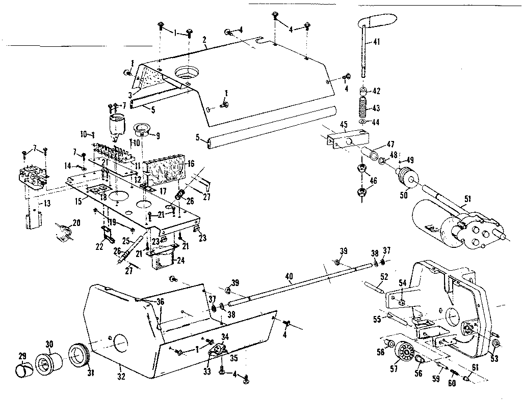 Craftsman 139658081 interior view of operator diagram